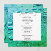 Cercles et bulles faire-part de mariage aqua (Devant / Derrière)