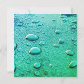 Cercles et bulles faire-part de mariage aqua (Dos)