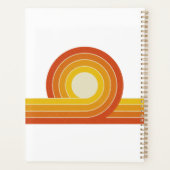 Cercles et lignes de style rétro jaune et orange (Dos)