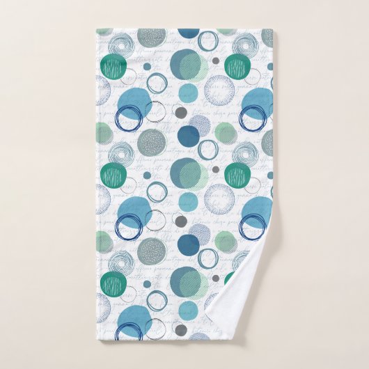 Cercles et lobs abstraits dans la conception simpl (Serviette à main)