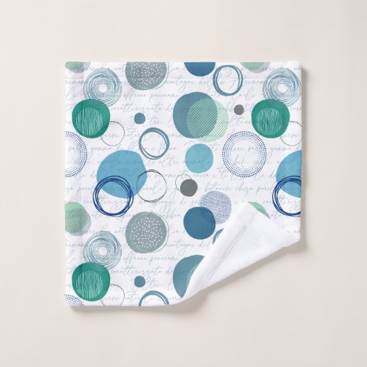 Cercles et lobs abstraits dans la conception simpl (Gant de toilette)