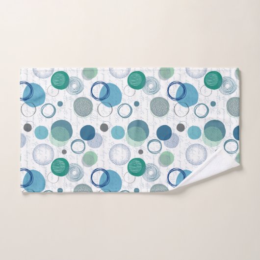 Cercles et lobs abstraits dans la conception simpl (Serviette à main)