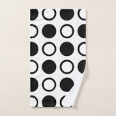 Cercles et pois noirs (Serviette à main)