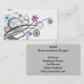 Cercles et rétros cartes de profil d'affaires de (Devant / Derrière)