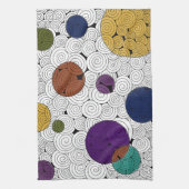 Cercles et tourbillons serviette de cuisine (Vertical)