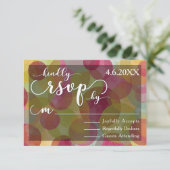 Cercles Fantaisistes Colorés | RSVP Mariage Blanc (Debout devant)