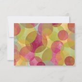 Cercles Fantaisistes Colorés | RSVP Mariage Blanc (Dos)