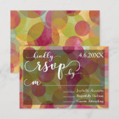 Cercles Fantaisistes Colorés | RSVP Mariage Blanc (Devant / Derrière)