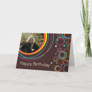 Cercles funky ajouter votre carte d'anniversaire