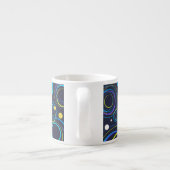 Cercles funky bleu marine espresso mug (Dos)