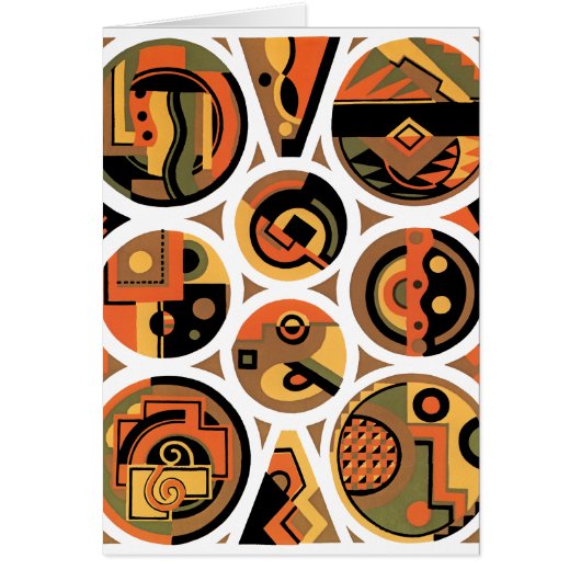 Cercles géométriques Art Déco Pochoir Jazz vintage (Devant)