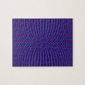 Cercles géométriques bleus et rouges Puzzle (Horizontal)