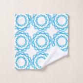 Cercles géométriques bleus Motif (Gant de toilette)