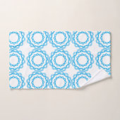 Cercles géométriques bleus Motif (Serviette à main)