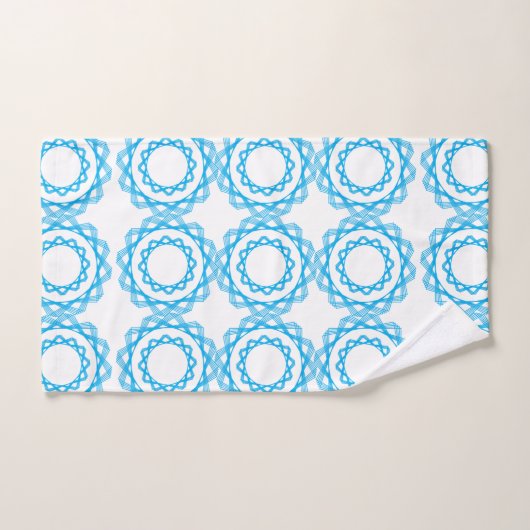 Cercles géométriques bleus Motif (Serviette à main)