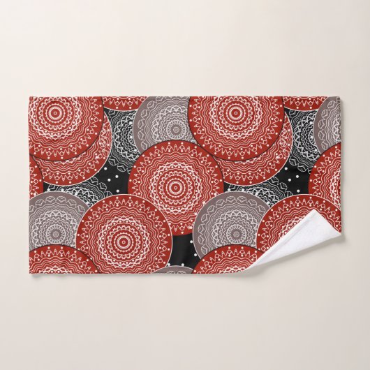 cercles géométriques modernes Abstraits formes ron (Serviette à main)