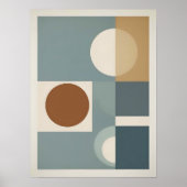 Cercles géométriques modernes et art mural Carré (Devant)