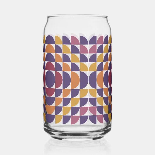 Cercles géométriques rétro peuvent verre | Mi-sièc (Recto)