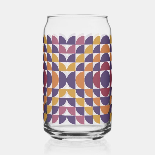 Cercles géométriques rétro peuvent verre | Mi-sièc (Verso)