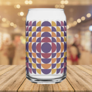 Cercles géométriques rétro peuvent verre   Mi-sièc