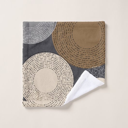 Cercles gris Brown minimalistes (Gant de toilette)