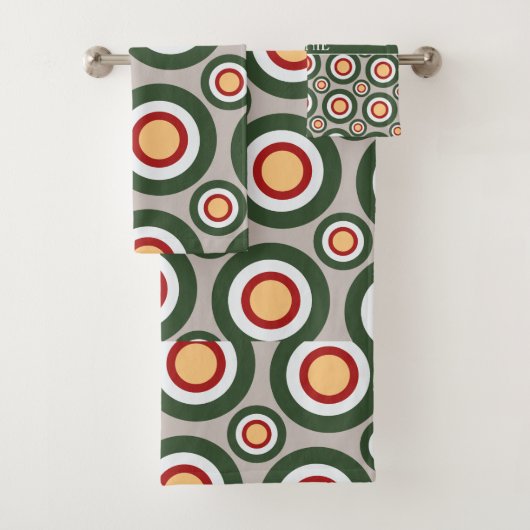 Cercles gris vert Motif minimal (En situation)