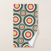 Cercles gris vert Motif minimal (Serviette à main)