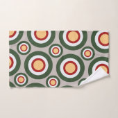 Cercles gris vert Motif minimal (Serviette à main)
