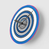 Cercles hypnotiques Horloge ronde (Angle)