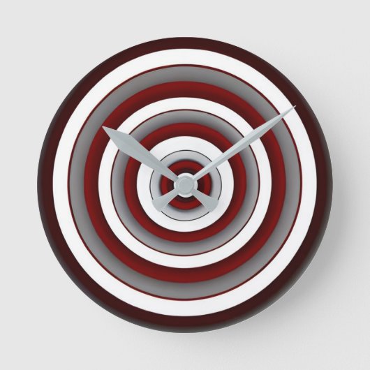 Cercles hypnotiques Horloge ronde (Recto)