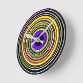 Cercles hypnotiques Horloge ronde (Angle)