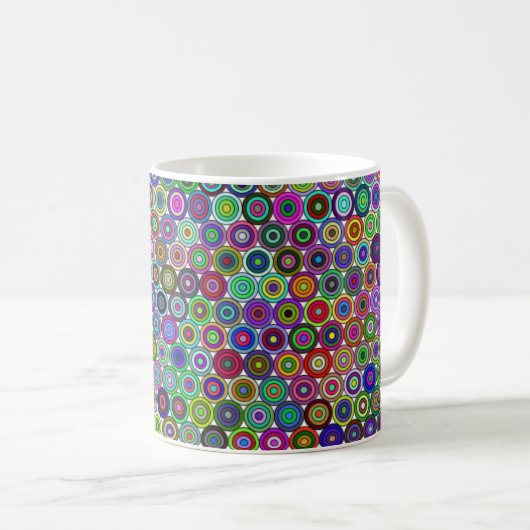 Cercles imbriqués Mug 11oz (Devant droit)