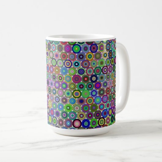 Cercles imbriqués Mug 15 oz (Devant droit)