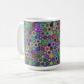 Cercles imbriqués Mug 15 oz (Devant gauche)