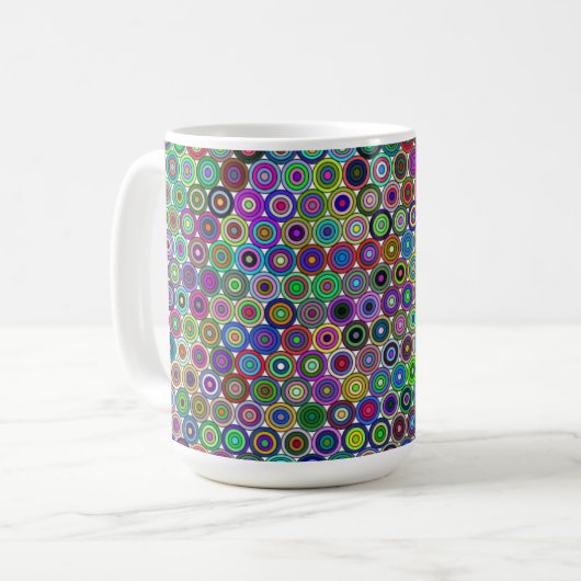 Cercles imbriqués Mug 15 oz (Devant gauche)