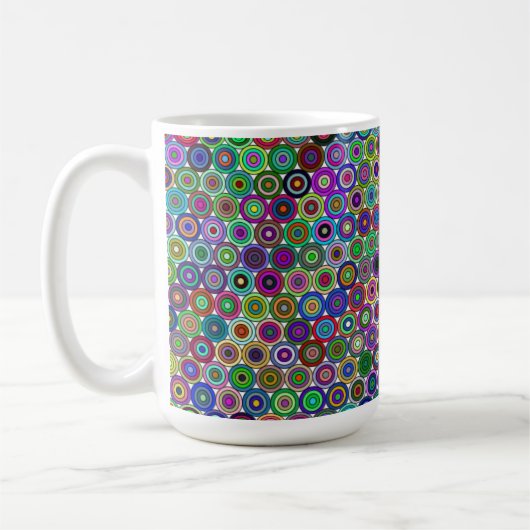 Cercles imbriqués Mug 15 oz (Gauche)