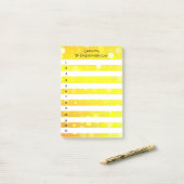 Cercles jaunes Notes post-it noires (Sur un bureau)