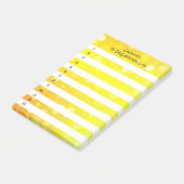 Cercles jaunes Notes post-it noires (Incliné)