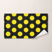 Cercles jaunes sur Arrière - plan noir (Serviette à main)