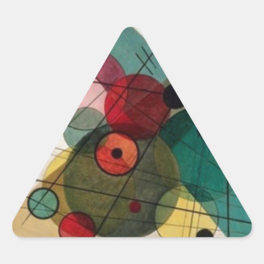 Cercles Kandinsky dans un Sticker Cercle (Devant)