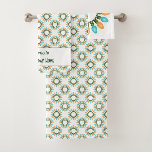 Cercles lumineux de Noël Motif orange et bleu (En situation)