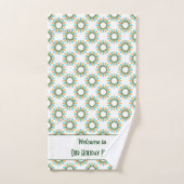 Cercles lumineux de Noël Motif orange et bleu (Serviette à main)