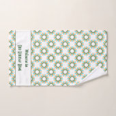 Cercles lumineux de Noël Motif orange et bleu (Serviette à main)