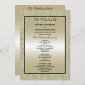 Cercles mariages, Programme de mariage Parties sci (Devant / Derrière)