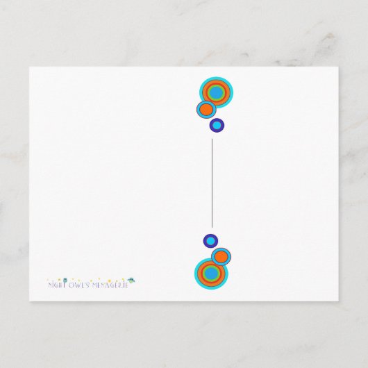 Cercles merci carte postale (Dos)