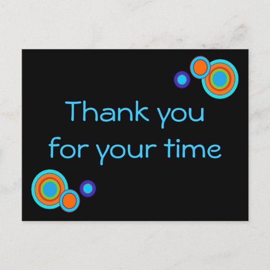 Cercles merci carte postale (Devant)