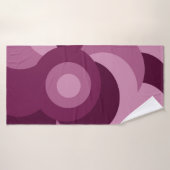 Cercles modernes abstraits rose et violet art (Serviette de bain)