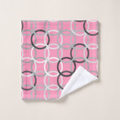 Cercles modernes de la moitié du siècle, rose de (Gant de toilette)