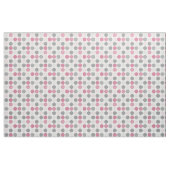 Cercles modernes pointes gris blanc tissu rose (Yard)