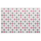 Cercles modernes pointes gris blanc tissu rose (Fat Quarter)
